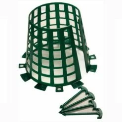 Plant Knight Plastic Tree and Plant Animal Prevention Protector Guard for Lawn, Garden, Flowers, Vegetables, Bushes, and Saplings, 3 Pack (Green)