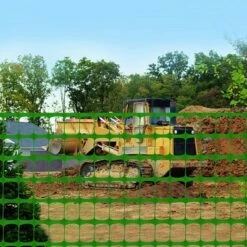 TENAX CORPORATION Tenax HDPE Plastic Lightweight Tear Resistant Mesh Guardian Warning Barrier Fence w/Easy Installation for Building Sites & Roadworks, 4x100ft, Green -Cheap Garden Decor Store unnamed file 9067
