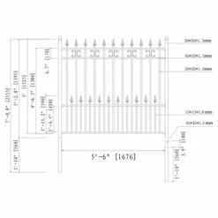 ALEKO St. Petersburg Style DIY Iron Wrought Steel Fence 5.5' X 5' High Quality Ornamental Fence -Cheap Garden Decor Store unnamed file 9073