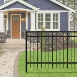 ALEKO Nice Style Self Unassembled Steel Fence, 6' x 4' Black