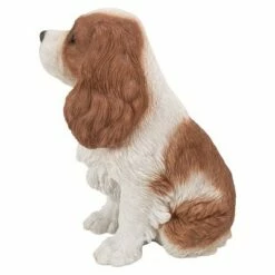 HI-LINE GIFT LTD 9" Polyresin Sitting King Charles Spaniel Outdoor Statue Brown/White - Hi-Line Gift