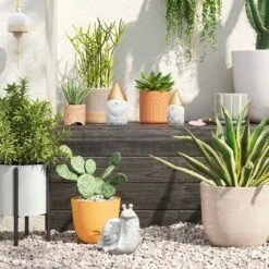 Smith & Hawken Large Concrete Garden Snail Figurine Gray - Smith & Hawken™