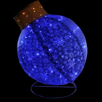 Northlight 36" Blue LED Twinkling Glittered Christmas Ball Ornament Outdoor Yard Decor 2 Northlight 36" Blue LED Twinkling Glittered Christmas Ball Ornament Outdoor Yard Decor