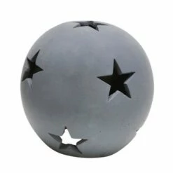 12" Ceramic Star Orb Figurine - Sagebrook Home Matte Gray