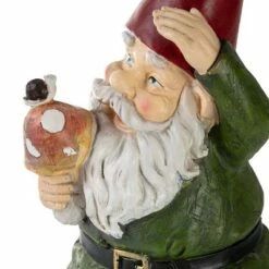 12" Polyresin Garden Gnome with Mushroom - Alpine Corporation -Cheap Garden Decor Store unnamed file 9257