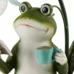 Zingz & Thingz Zingz & Thingz 15.5" Polyresin Frog on a Mushroom Solar Statue Green -Cheap Garden Decor Store unnamed file 926