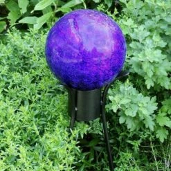 6" Decorative Reflecting Glass Gazing Globe - Achla Designs Purple