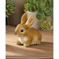Zingz & Thingz Zingz & Thingz 4.5" Polyresin Vivid Bunny Garden Figurine Tan