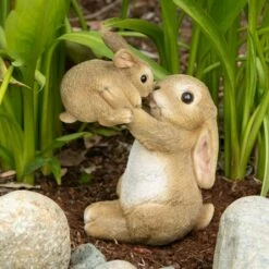 Zingz & Thingz Zingz & Thingz 8" Polyresin Playful Mom and Baby Rabbit Garden Figurine Light Brown -Cheap Garden Decor Store unnamed file 9341