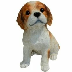 Michael Carr Designs Outdoor Realistic Puppy Love Cavalier King Charles Spaniel Lawn Garden Figurine with Polyresin Sun Protective Coating (3 Pack)
