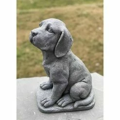 Sagebrook Home 16" Resin Puppy Looking Up Outdoor Statue Gray -Cheap Garden Decor Store unnamed file 9384