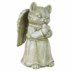 10.43" Resin Cat Angel Garden Statue Gray - Exhart -Cheap Garden Decor Store unnamed file 94