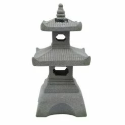 26" Resin Lighthouse with Solar Light Outdoor Figurine - Gray - Sagebrook Home