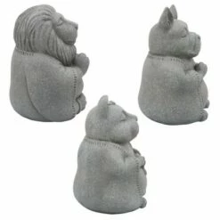 14" Resin Yoga Animals Outdoor Figurine - Gray - Sagebrook Home -Cheap Garden Decor Store unnamed file 9427