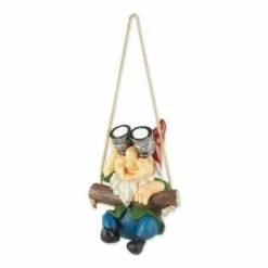 Zingz & Thingz Zingz & Thingz 5.75" Polyresin Hanging Binoculars Solar Gnome