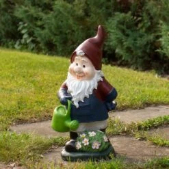 Northlight 20" Gardener Gnome with Watering Can Outdoor Garden Statue