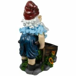 Northlight 20" Blue and Brown Wheelbarrow Gnome Outdoor Garden Statue 7 Northlight 20" Blue and Brown Wheelbarrow Gnome Outdoor Garden Statue -Cheap Garden Decor Store unnamed file 9575