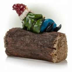Alpine Corporation 9" Polyresin Gnome Lying on Log Statue 10 Alpine Corporation 9" Polyresin Gnome Lying on Log Statue -Cheap Garden Decor Store unnamed file 9579