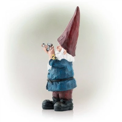 Alpine Corporation Alpine 12" Hunting Shirt Magnesium Oxide Garden Gnome Statue Blue 6 Alpine Corporation Alpine 12" Hunting Shirt Magnesium Oxide Garden Gnome Statue Blue - Image 4