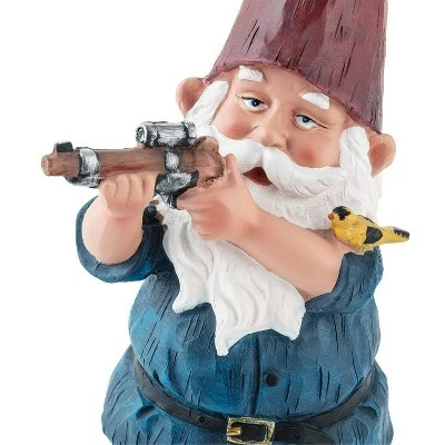 Alpine Corporation Alpine 12" Hunting Shirt Magnesium Oxide Garden Gnome Statue Blue 7 Alpine Corporation Alpine 12" Hunting Shirt Magnesium Oxide Garden Gnome Statue Blue - Image 5