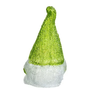 Evergreen Twinkling Light Gnome Garden Statue, Light Green 3 Evergreen Twinkling Light Gnome Garden Statue, Light Green - Image 2