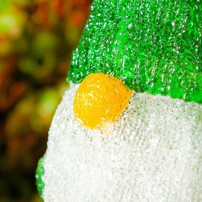 Evergreen Twinkling Light Gnome Garden Statue, Green 3 Evergreen Twinkling Light Gnome Garden Statue, Green
