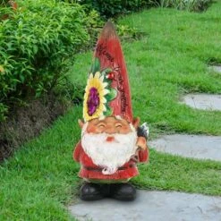 10.43" Resin Garden Gnome Red - Exhart