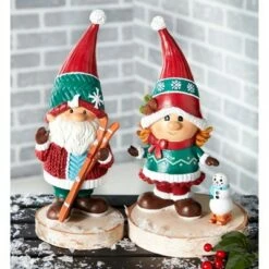 The Lakeside Collection Lakeside Ceramic Christmas Gnome - Holiday Figurine for Indoor/Outdoor Display -Cheap Garden Decor Store unnamed file 9772