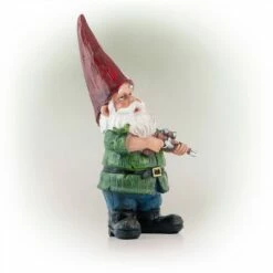 Alpine Corporation 11" Polyresin Hunting Shirt Garden Gnome Statue Green -Cheap Garden Decor Store unnamed file 9799