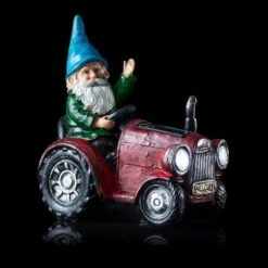 Alpine Corporation 10" Polyresin Tractor Riding Gnome with LED Lights Red 11 Alpine Corporation 10" Polyresin Tractor Riding Gnome with LED Lights Red -Cheap Garden Decor Store unnamed file 9806