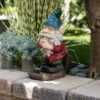 Alpine Corporation 15" Polyresin Gnome Smiling Statue -Cheap Garden Decor Store unnamed file 9825