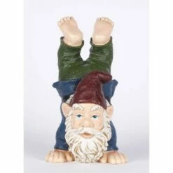 HI-LINE GIFT LTD 10" Polyresin Gnome Doing Handstand Outdoor Statue Green - Hi-Line Gift -Cheap Garden Decor Store unnamed file 9862