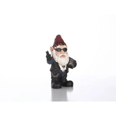 HI-LINE GIFT LTD 10.25" Polyresin Biker Gnome with Sunglasses and Helmet Outdoor Statue Black - Hi-Line Gift 4 HI-LINE GIFT LTD 10.25" Polyresin Biker Gnome with Sunglasses and Helmet Outdoor Statue Black - Hi-Line Gift - Image 2