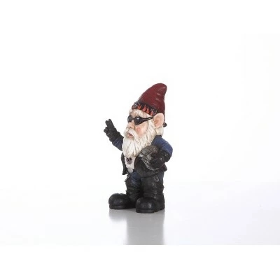 HI-LINE GIFT LTD 10.25" Polyresin Biker Gnome with Sunglasses and Helmet Outdoor Statue Black - Hi-Line Gift 6 HI-LINE GIFT LTD 10.25" Polyresin Biker Gnome with Sunglasses and Helmet Outdoor Statue Black - Hi-Line Gift - Image 4