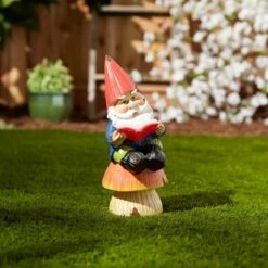 Zingz & Thingz Zingz & Thingz 9.5" Polyresin Bookworm Gnome Solar Statue -Cheap Garden Decor Store unnamed file 9915