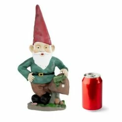 Nature Spring Lawn Gnome Resin Statue for Gardens and Backyards - 14", Green/Red -Cheap Garden Decor Store unnamed file 9991